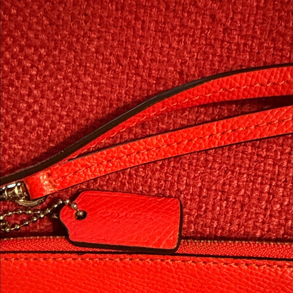 Coach Scarlet Leather Wristlet - Picture 2 of 7